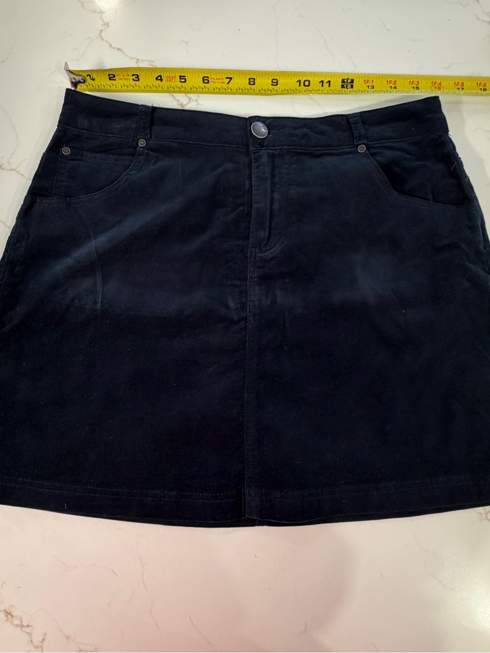 Copper Key Black Corduroy Mini Skirt